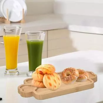 Деревянный поднос для сервировки, хранения чашек для чая, закусок, фруктов, легкая доска для колбасных изделий