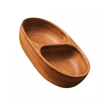 Деревянный поднос с разделителями Круглые сервировочные блюда Обеденные блюда Блюдо для хлеба Фруктовая десертная тарелка Поднос для закусок для вечеринок E