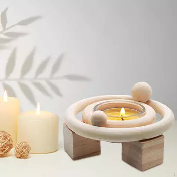 Деревянный подсвечник, подсвечник, центральная подставка для чашки для стола, вечеринки по случаю дня рождения