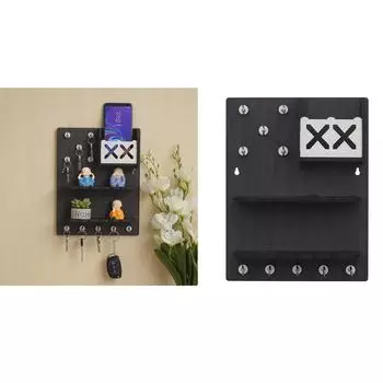 Деревянный Премиум Брелок Настенный Держатель Ключей Украшения Дивали Предметы Для Домашнего Декора Ключница (10 Крючок)