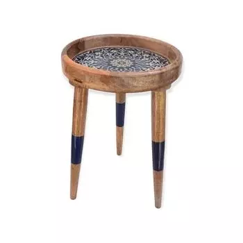 Деревянный приставной столик диаметром 45,72 см. Круглый деревянный табурет. Высокий табурет для гостиной, столовой, кровати, гостиничного номера.