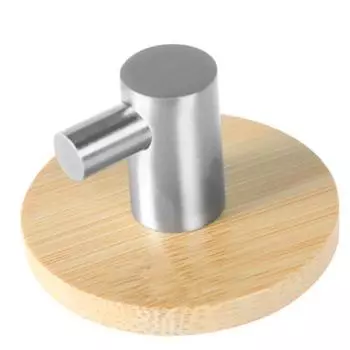 Деревянный прочный клейкий клей из нержавеющей стали, крючок для одежды, дверная настенная вешалка Single Hook