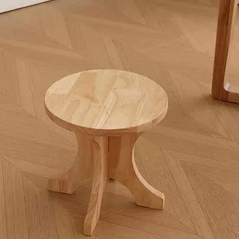 Деревянный пуф для ног, круглый табурет, ступенька, универсальная детская подставка для обуви