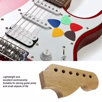 Деревянный ящик для хранения медиатора в форме гитары, износостойкий, прочный чехол для гитары для выступлений