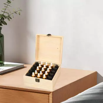 Деревянный ящик для хранения, органайзер для демонстрации эфирных масел, подставка-держатель, 25 ячеек для геля для ногтей