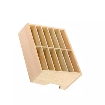 Деревянный ящик для хранения - прозрачная текстура, большая емкость, легко держать в устойчивом положении, толстый органайзер для мобильного телефона на 24 ячейки, легко брать с собой 12 squares