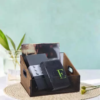 Деревянный ящик для хранения виниловых пластинок, многоцелевой, компактный, прочный, для альбомов с записями