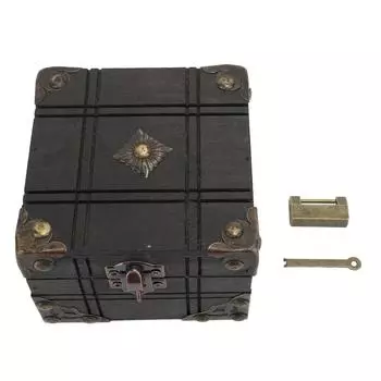 Деревянный ящик для хранения винтажный элегантный декоративный органайзер для ювелирных изделий с замком для женского браслета