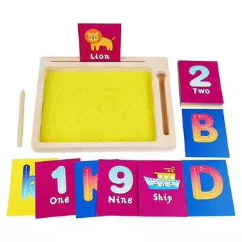 Деревянный ящик для песка, песочный стол для раннего образования, для упражнений по алфавиту