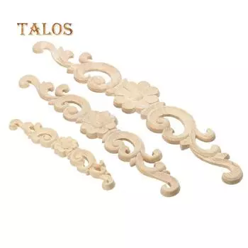 Деревянный резной уголок, аппликация, европейский стиль, дверная мебель, декор для шкафа, украшение 16*3cm