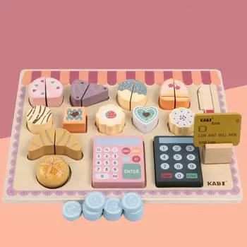 Деревянный ролевой кухонный чайный сервиз для детей - игрушка для раннего развития