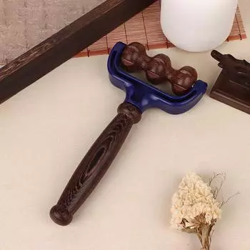 Деревянный ролик для лица, талии, бедер, ног, рук, всего тела, универсальный ручной массажер, легкий натуральный ролик для мышц, инструмент для массажа ног