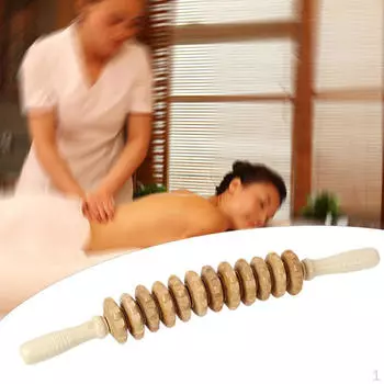 Деревянный роликовый массажер для тела, деревянные инструменты, портативные для взрослых White