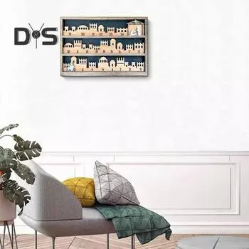 Деревянный рождественский адвент-календарь 24-дневный рождественский адвент-календарь Рождественский вертеп религиозный календарь обратный отсчет Подарок для христианина Rectangle