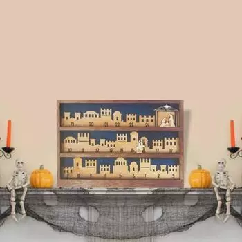 Деревянный Рождественский Адвент-календарь Рождение Иисуса 24 дня Календарь обратного отсчета дней до M коричневый