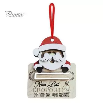 Деревянный рождественский зажим для денег, стиль Санта-Клауса, подвесной кошелек, создающий атмосферу, украшение кошелька на праздничную тематику