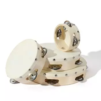 Деревянный ручной тамбурин 4/6/7/8/10 дюймов ручной барабан однорядный тамбурин обучающие игрушки 7inch