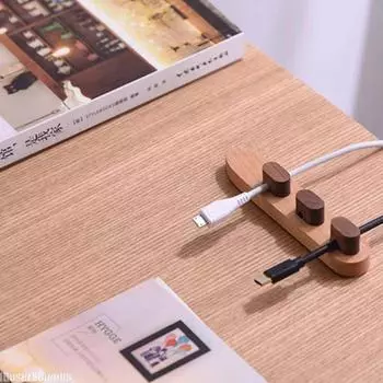 Деревянный самоклеящийся шнур питания для рабочего стола, фиксированный штекер, кабель для мыши, устройство для намотки гарнитуры, мобильный телефон, кабель для передачи данных, менеджер карт светло-серый