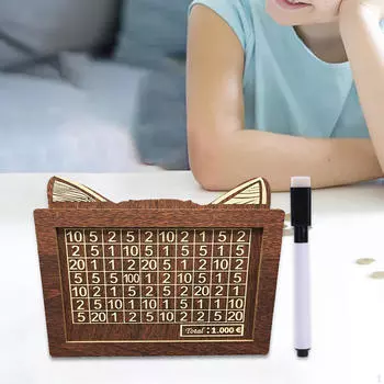 Деревянный счетчик ручной работы для детей и взрослых Euro 1000