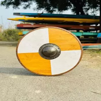 Деревянный щит для косплея, средневековый круглый деревянный щит, деревянный щит, тяжелый металл