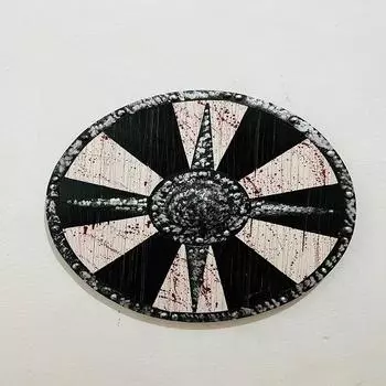 Деревянный щит викингов ручной работы высотой 60,96 см, готовый к бою - ЩИТ ВИКИНГОВ, Вдохновленный Лагертой Лотброк