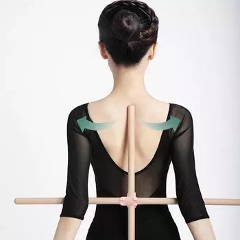 Деревянный шест для йоги с открытым плечом, красивый корректор осанки спины, многоцелевой 60cm