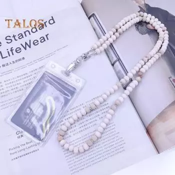 Деревянный шнурок для удостоверения личности с держателем для карты, выдвижной держатель для бейджа, идеальный размер, брелок для учителя, шнурок для свитера 1 Set