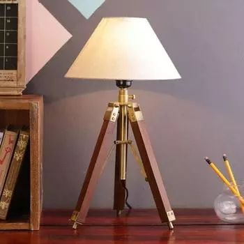 Деревянный штатив Poly Table Tripod Lamp Beautiful Design Home Dcor