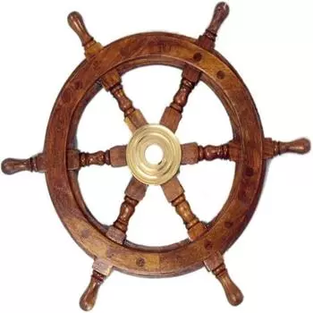 Деревянный штурвал для морского корабля 55,88 см как