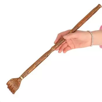 Деревянный скребок для спины, самомассаж, массаж тела, палочка для зуда, продукт для здоровья 45cm коричневый древесины