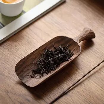 Деревянный совок для чая, измерительный инструмент для листьев, портативная многофункциональная посуда, чайная ложка, лопатка
