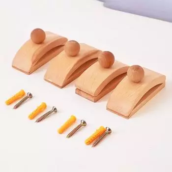 Деревянный стеганый настенный зажим для одеяла с гладкими краями без заусенцев, простая установка, многофункциональный гобелен