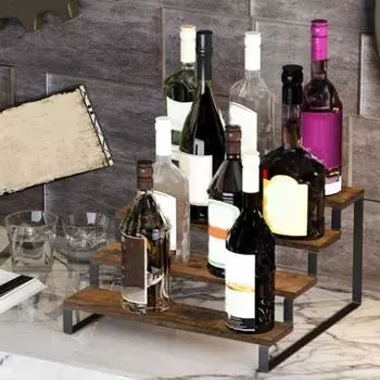 Деревянный стеллаж для хранения, 4-х уровневый, демонстрационный стенд, прочный, несущий, простой в установке, парфюм