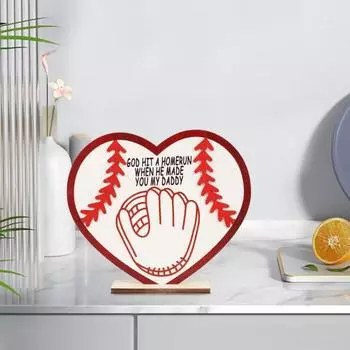 Деревянный стол с надписью «Бейсбол» Бог сделал хоумран, когда создал тебя