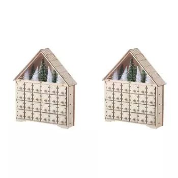 Деревянный светодиодный рождественский адвент-календарь с ящиками для рождественских праздников своими руками