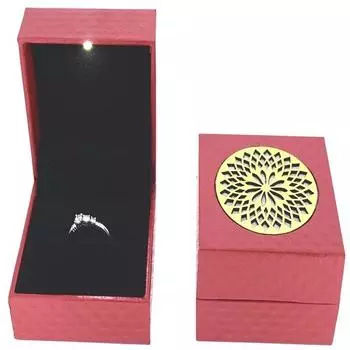 Деревянный светодиодный светильник для украшений диаметром 7,6 см для кольца