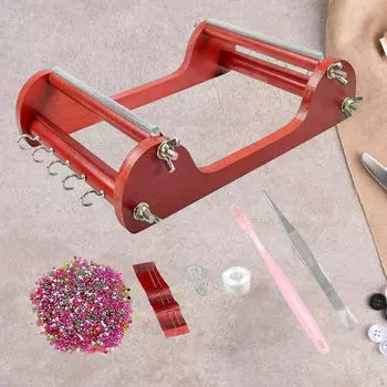 Деревянный ткацкий станок из бисера, комплект ювелирных изделий, плетение для начинающих, деревянный набор, ожерелья «сделай сам»