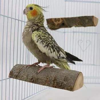 Деревянный трамплин для попугая в виде яблока, платформа для отдыха попугая, платформа для прыжков, шлифовальная клешня, палка для стояния птицы, шест для стояния жёлтый