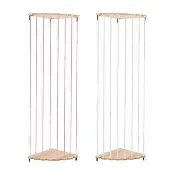 Деревянный угловой держатель для плюшевых игрушек, место для хранения мягких игрушек для детской игровой комнаты розовый