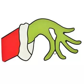 Деревянный восхитительный рождественский венок-подвеска на дверь Grinch Left Hole