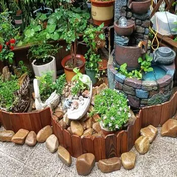 Деревянный забор, гибкий садовый бордюр, декоративный устойчивый к коррозии забор для цветника, простая установка, многофункциональный уличный декор S