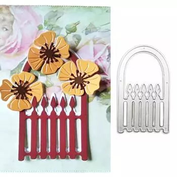 Деревянный забор, ворота, узор, металлические трафареты, сделай сам, скрапбукинг, тиснение, трафарет, бумага, шаблон для альбома серебряный