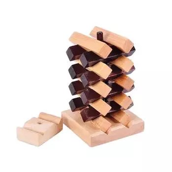 Деревянный замок Kong Ming Lock Lu Ban Lock Классические головоломки Игра Разблокировка Игрушки Iq Логические развивающие игрушки для взрослых детей A5