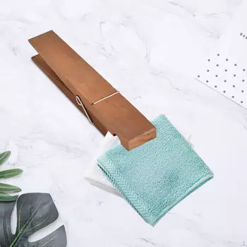 Деревянный зажим для полотенец, держатель для ванной комнаты, многофункциональная прочная вешалка для одежды, большая настенная вешалка A