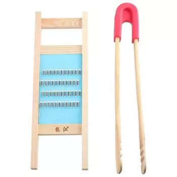 Деревянный зажим для салата, закусок, силиконовая ручка для барбекю, зажим для еды, кухонные принадлежности, щипцы для тостера Green 2