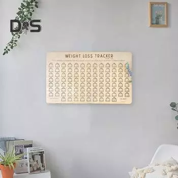 Деревянный журнал силовых тренировок, доска для отслеживания жизненных целей, инструмент для отслеживания плана тренировок для любителей фитнеса в домашних условиях A