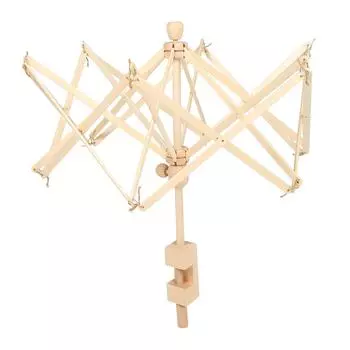 Деревянный зонт Swift Yarn намотчик 25 дюймов Длина ручная работа Регулируемый зажим Пряжа Swift Вязание