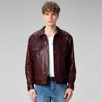 Dericlub Мужская куртка из 100% натуральной кожи