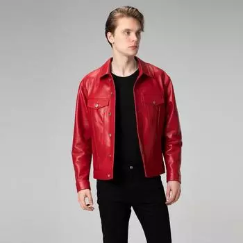 Dericlub Мужская куртка из 100% натуральной кожи