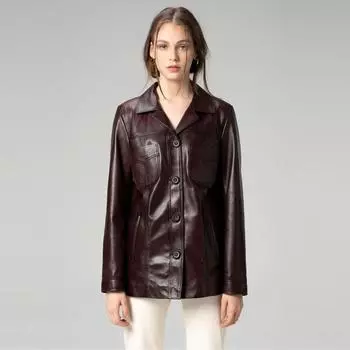 Dericlub Женская куртка из 100% натуральной кожи